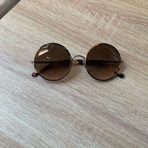 Ralph Lauren Oversized Round Tortoise Sunglasses